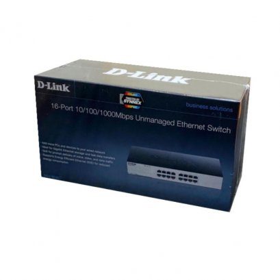 D-LINK Gigabit Switching Hub 16 Port D-LINK DGS-1016C 10 / 100 / 1000Mbps Unmanaged Ethernet Switch (11")