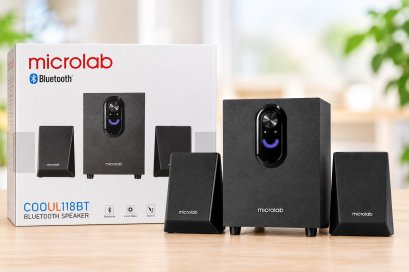 ลำโพง MICROLAB COOUL118BT BLUETOOTH Subwoofer Speaker 2.1 Ch ลำโพงซัพขนาดเล็กมีบลูทูธ ระบบ 2.1