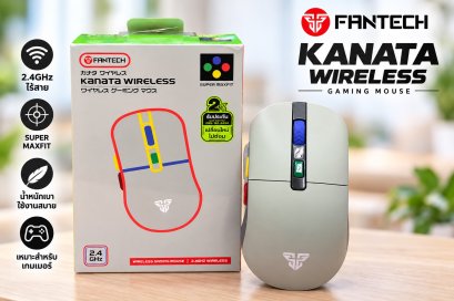 FANTECH Kanata Wireless (WG9) เป็นเมาส์เกมมิ่งไร้สายในดีไซน์สุดคลาสสิก  รองรับระบบไร้สาย 2.4GHz