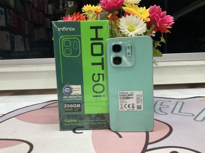 Infinix HOT 50i Rom256GB+Ram4GB เพิ่มแรมสูงสุด 8GB 120Hz หน้าจอใหญ่ 6.7" Punch-Hole พร้อมแถบไดนามิก I ชิปเซ็ต Helio G81 ประกันศุนย์ 12 เดือน
