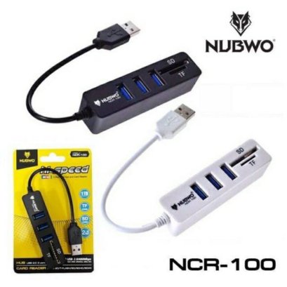 Nubwo NCR-100 USB 3.0 HUB 3 Port + Card Reader SD, TF