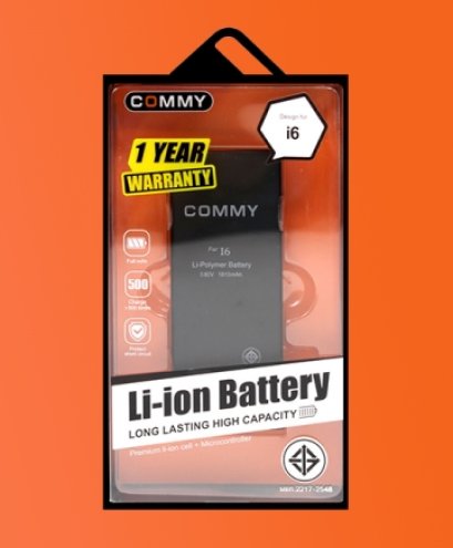 COMMY แบตเตอรี่ iPhone 6 - Black ความจุ 1810mAh แบต รับประกัน 1 ปี