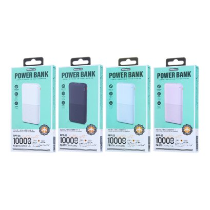 REMAX Power Bank รุ่น RPP-23  CCC  แบตสำรอง ความจุ 10000mAh ขนาดบาง กะทัดรัด พกพาได้ มีประกันศูนย์ไทย มาตรฐาน มอก.