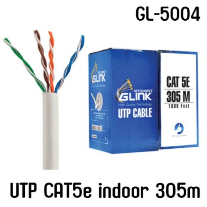 สายแลน GLINK CAT5E UTP Cable 305m/Box ภายใน INDOOR (GL-5004)