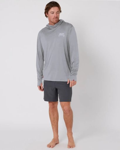 SUN Hood L/S Light Grey