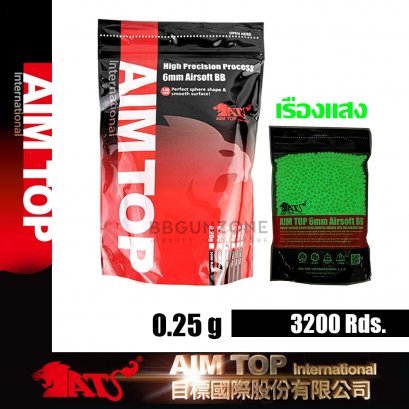 ลูกกระสุน AIMTOP Tracer Green  0.25g  3200 นัด made im taiwan
