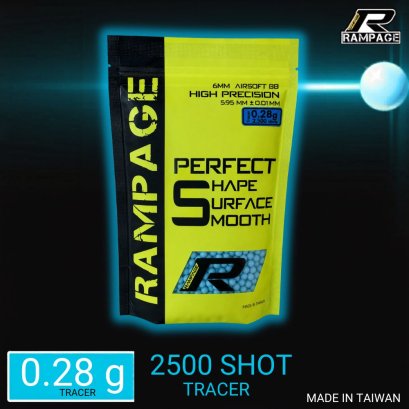 ลูกกระสุนเรืองแสงสีฟ้า RAMPAGE TAIWAN กระสุนเรืองแสง 0.28g 2500 นัด made im taiwan