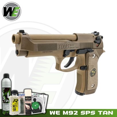 WE M92 SPS Biohazard TAN GBB