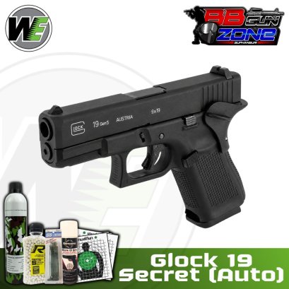 WE Glock 19 Gen 5 Secret Ver. GBB Full-Auto (ฺBK)