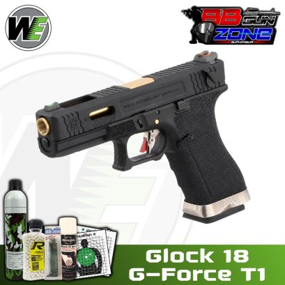WE Glock 18 G-Force T1  BK,BK,GD