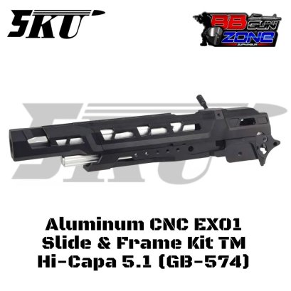 ชุดสไลด์ Aluminum CNC EX01 Slide &amp; Frame Kit TM Hi-Capa 5.1 - 5KU-574 สีดำ