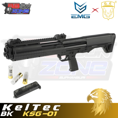Golden Eagle x EMG Keltec Shotgun Gas Pump Action สีดำ (KSG-01)