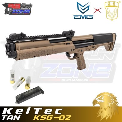 Golden Eagle x EMG Keltec Shotgun Gas Pump Action สีทราย (KSG-02)