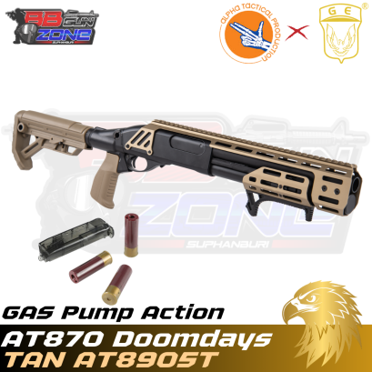 Golden Eagle x Alpha Tactical AT870 Doomsday Gas Pump Action สีทราย (AT8905T)