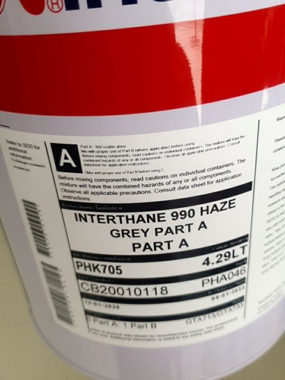 สีทาเรืออินเตอร์หมอกอ่อน INTERTHANE990 HAZE GREY 