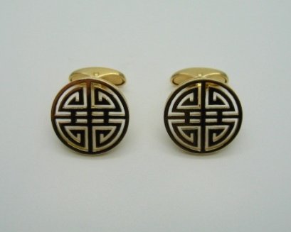 Double Happiness Symbol Cufflinks