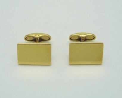 Yellow Gold Cufflinks Rectangular Shape