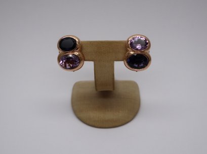 Iolite with Amethyst Earrings