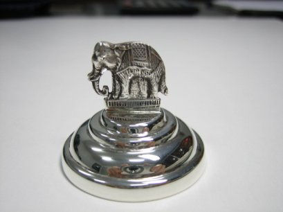 Silver elephant place card holder