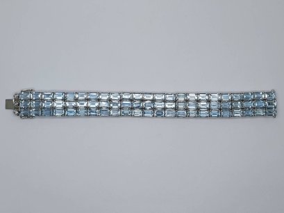 Aquamarine with Diamond Bracelet