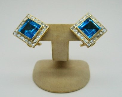 Blue Topaz Earrings