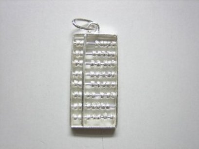 Silver Abacus Charm