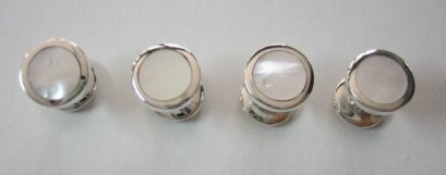 Round Mother of Pearl Tuxedo Studs / Buttons