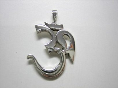 Silver Om Pendant.