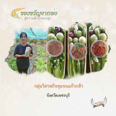 กลุ่มวิสาหกิจชุมชนแก้วกล้า ต.กลัดหลวง อ.ท่ายาง จ.เพชรบุรี