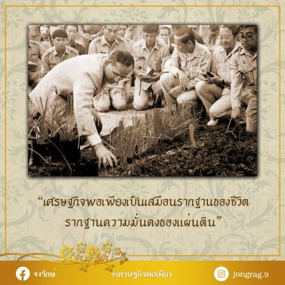 เศรษฐกิจพอเพียงเป็นเสมือนรากฐานของชีวิต