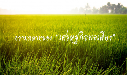 ความหมายของเศรษฐกิจพอเพียง