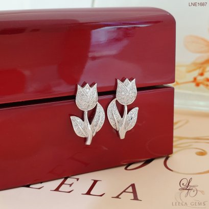 ต่างหูเพชร Tulip