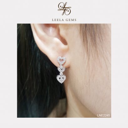 ต่างหูเพชรตุ้งติ้งหัวใจ