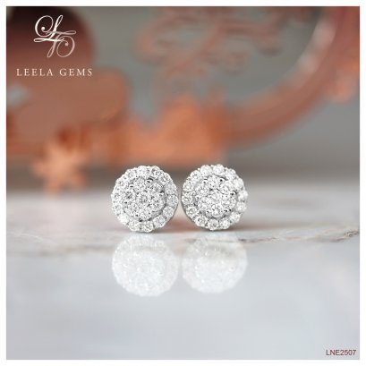 ต่างหูเพชรประกบ