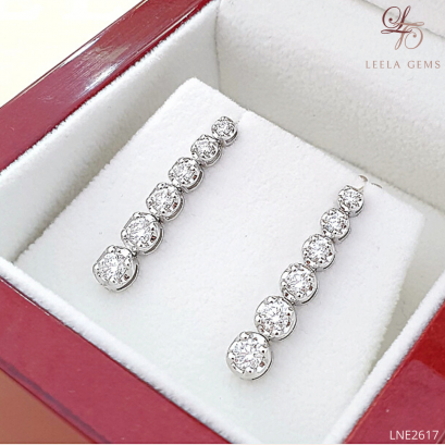 Drop Diamond Earrings