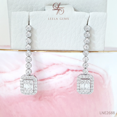 Drop Diamond Earrings