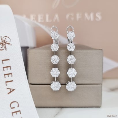 ต่างหูเพชรประกบ