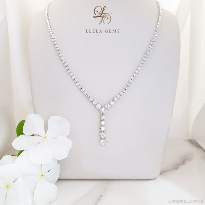 สร้อยคอเพชรน้ำ 100