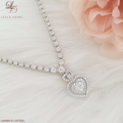 Diamond Necklace with detachable pendant