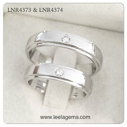 แหวนคู่แต่งงาน ทองขาว 18K