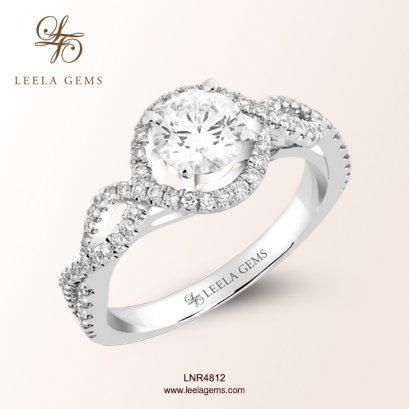 แหวนหมั้นเพชร ก้านเกลียว