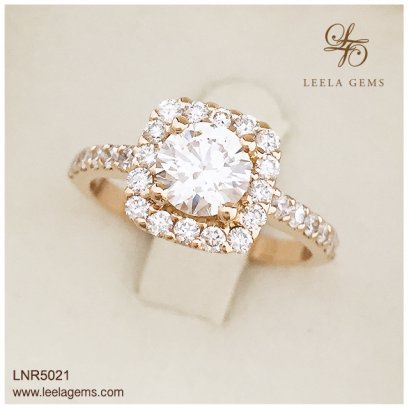 แหวนเพชรล้อม โรสโกลด์