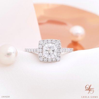 แหวนเพชร Cushion