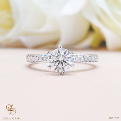 แหวนแต่งงานเพชรน้ำ 100