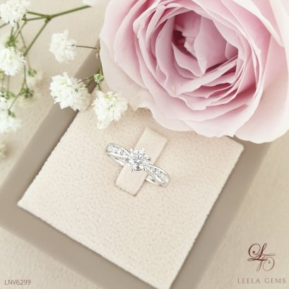 แหวนแต่งงานเพชรน้ำ 100