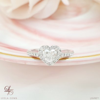 แหวนเพชรหัวใจน้ำ 100