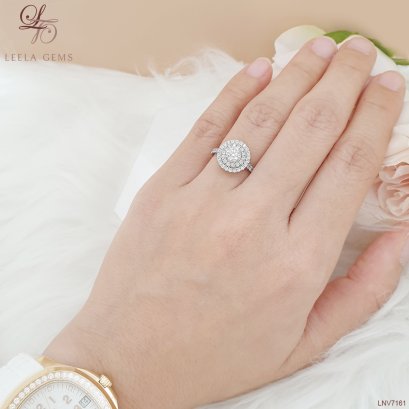 แหวนเพชรล้อม น้ำ 99