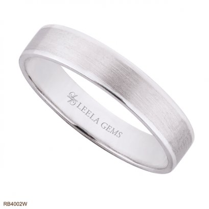 แหวนเกลี้ยงทองขาว 18K