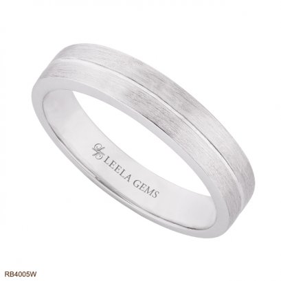 แหวนเกลี้ยงทองขาว 18K