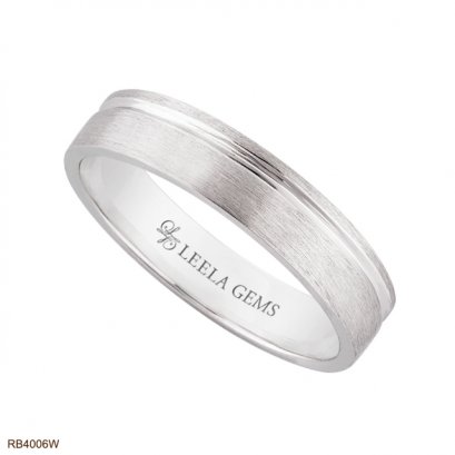 แหวนเกลี้ยงทองขาว 18K